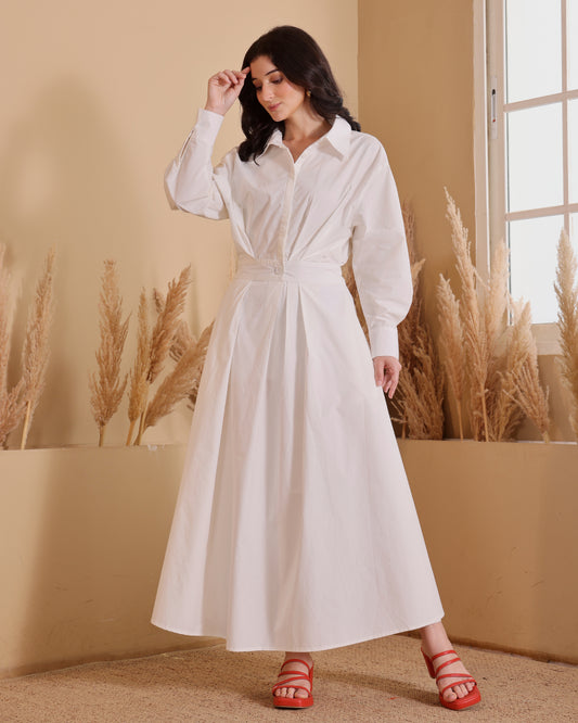 The White CEO Shirt Dress