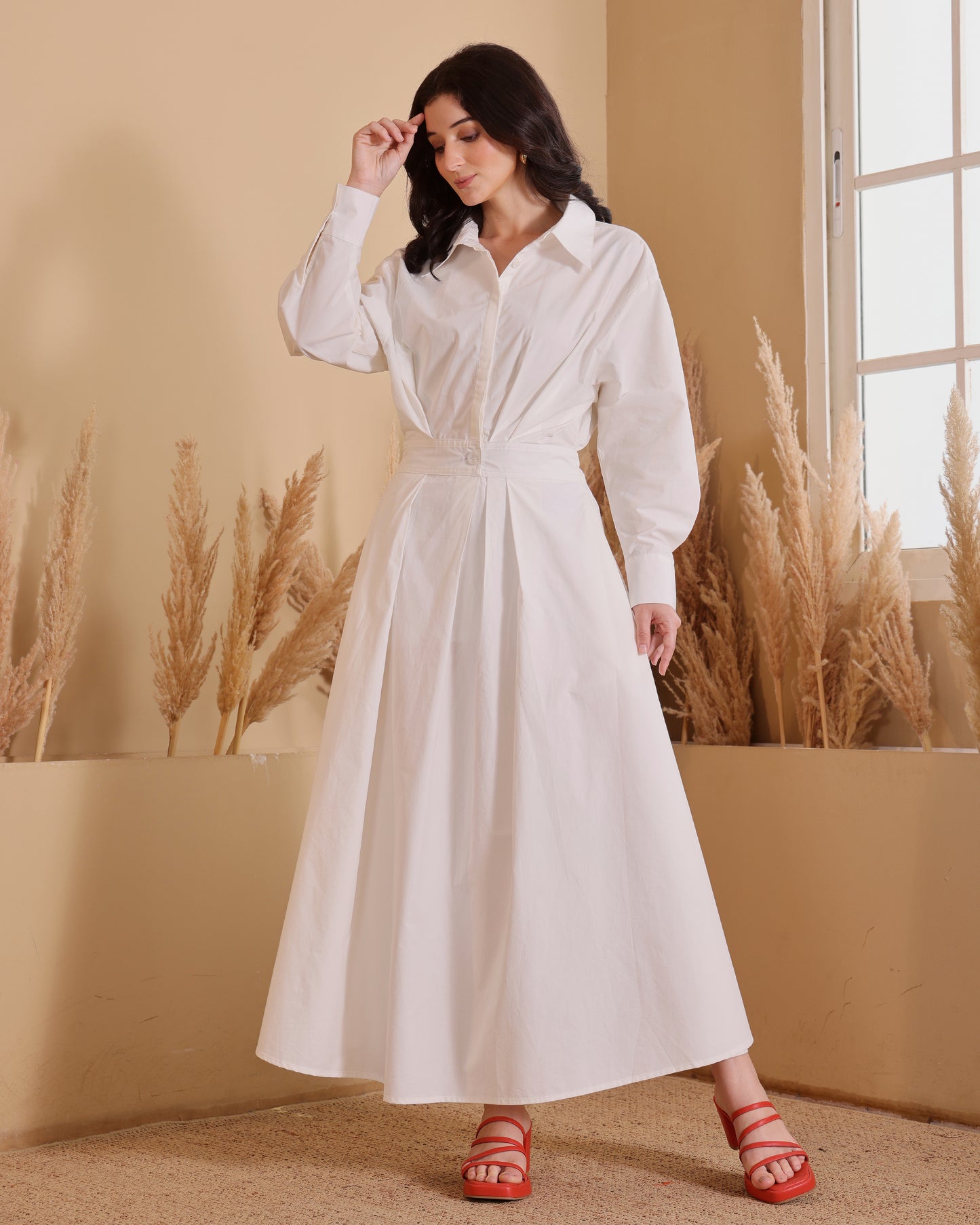 The White CEO Shirt Dress